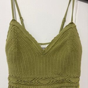 No Boundaries Olive Green Knit Maxi Dress